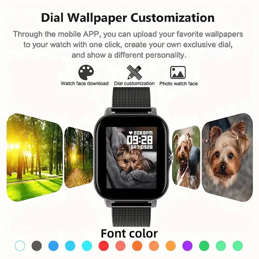 LAXASFIT 2025 New Smart Watch Bluetooth Talk Full Touch Screen Heart Rate Monitor Sports Fitness Smart Watch Men Women Gift - Tech Triumph Shop