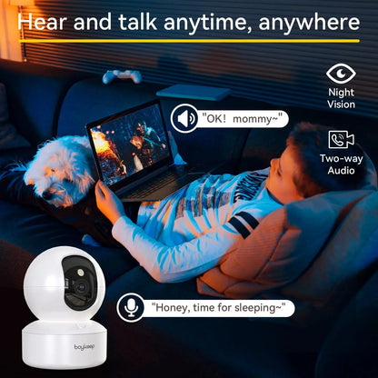BoyKeep 3MP 5G/2.4GHz WiFi Indoor Home Security IP Smart Baby Monitor Camera Automatic Tracking 24/7 Video Surveillance Camera Tech Triumph Shop