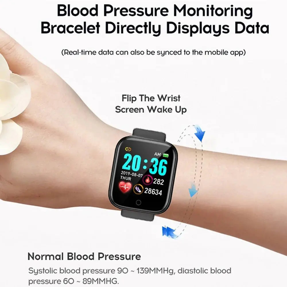 Multifunctional Smart Watch Men Women Bluetooth Connected Phone Music Fitness Sports Bracelet Sleep Monitor Y68 Smartwatch D20 - Tech Triumph Shop