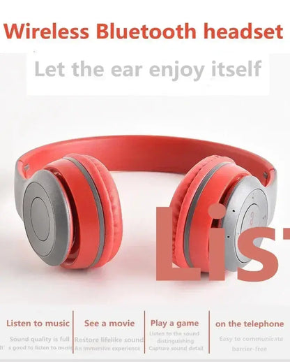 P47 Wireless bluetooth headphone With Mic Noise Cancelling Headsets Stereo Sound Earphones Sports Gaming Headphones Supports PC Tech Triumph Shop