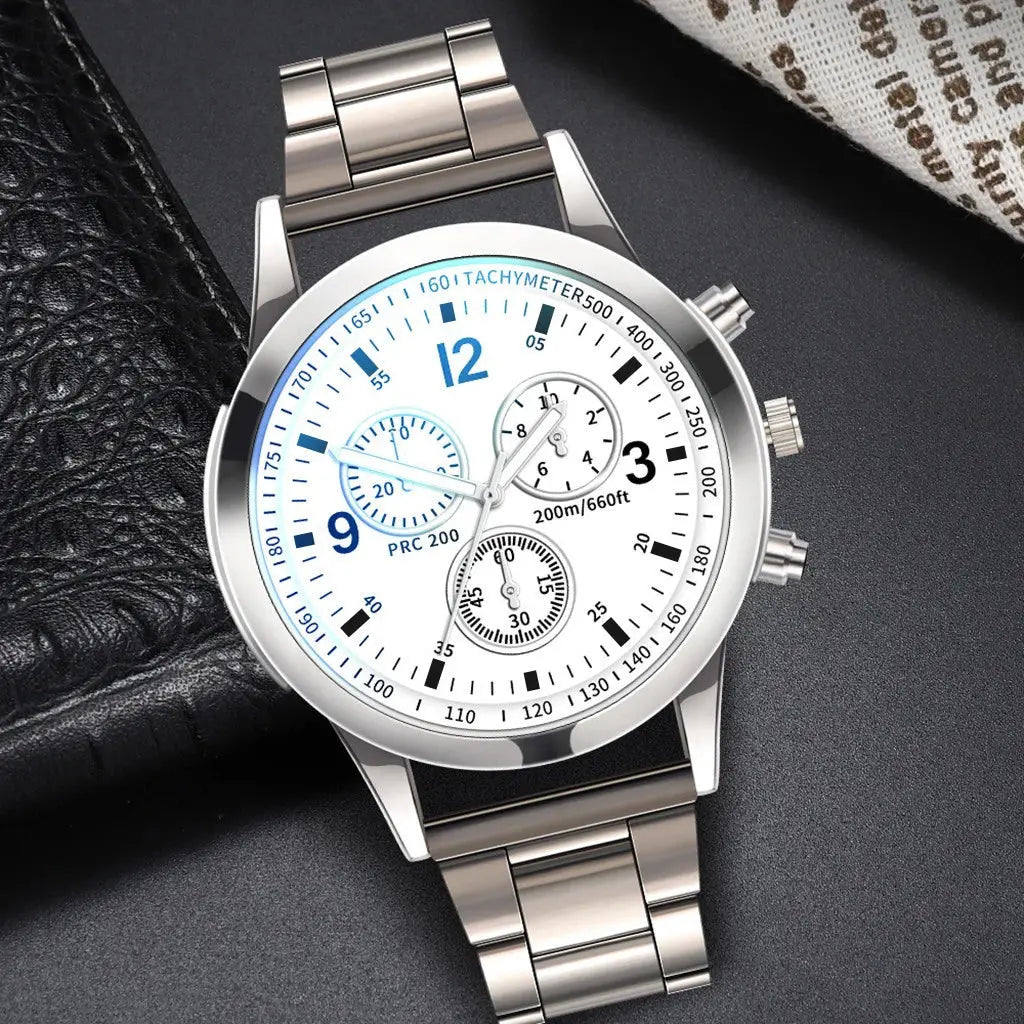 1/2PCS Men Business Watches Fashion Men's Steel Band Quartz Watch with Bracelet（Box not Included） Tech Triumph Shop