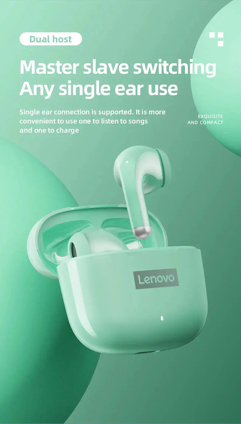 Lenovo LP40 Pro TWS Bluetooth 5.1 Quick Connect Earphones Ergonomic Design Headphones Powerful Transmission Speed Headset Tech Triumph Shop