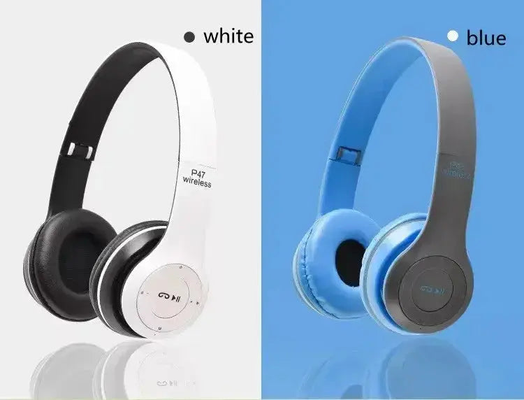P47 Wireless bluetooth headphone With Mic Noise Cancelling Headsets Stereo Sound Earphones Sports Gaming Headphones Supports PC Tech Triumph Shop