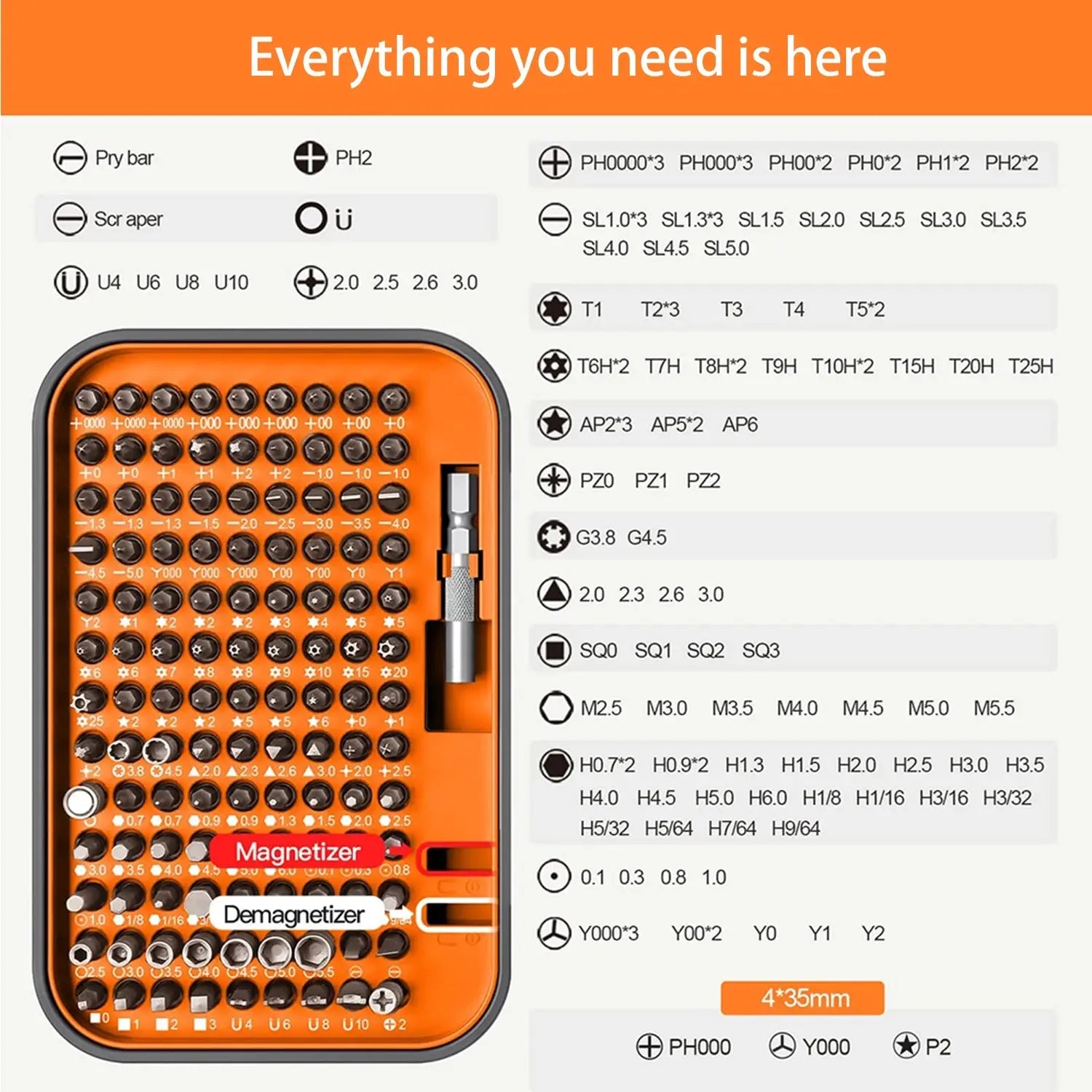25/115/135/140 in1 Screwdriver Set  Magnetic Torx Phillips Screw Bit Kit  With Electrical Remover Wrench Repair Phone PC Tools Tech Triumph Shop