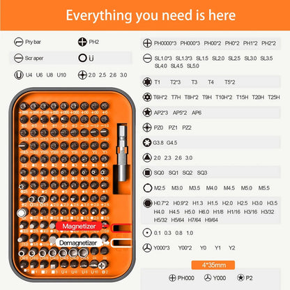 25/115/135/140 in1 Screwdriver Set  Magnetic Torx Phillips Screw Bit Kit  With Electrical Remover Wrench Repair Phone PC Tools Tech Triumph Shop