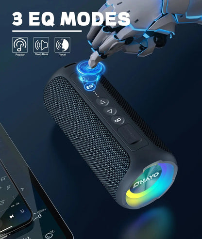 Ortizan Bluetooth Speakers 40W Enhanced Bass Portable Outdoor Wireless Speaker 30Hrs IP7 Waterproof Shower Speaker Bluetooth 5.3 - Tech Triumph Shop