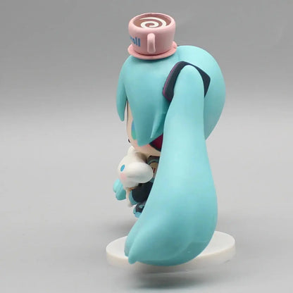 Hatsune Miku Anime Figurine Holding Cinnamoroll Bean Eyed Kawaii Tabletop Decorations Action Figures Doll Model Children ToyGift Tech Triumph Shop