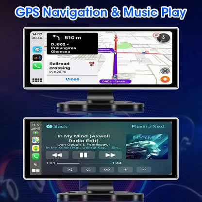 10/11.26 inch Dash Cam 4K Car DVR Wireless Carplay & Android Auto GPS Navigation Video Recorder Dashboard Dual Lens Wifi FM AUX Tech Triumph Shop