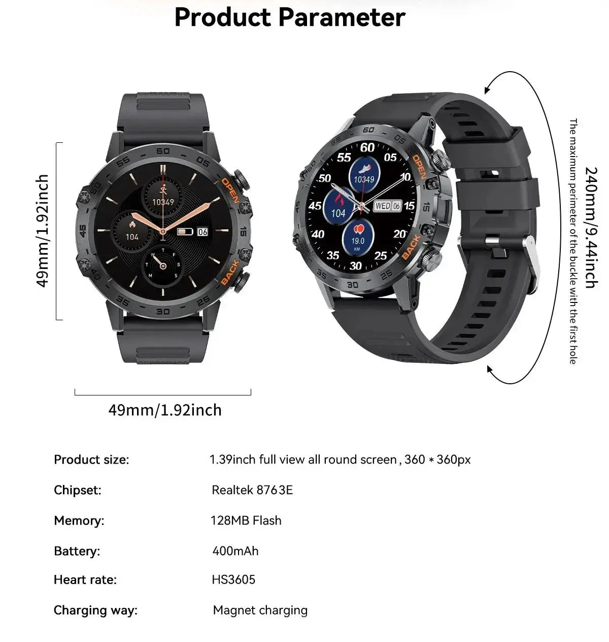LIGE New1.39" Bluetooth Call Smart Watch Men Outdoor Sport Fitness Heart Rate Health Monitoring Smartwatch for Android IOS Phone Tech Triumph Shop