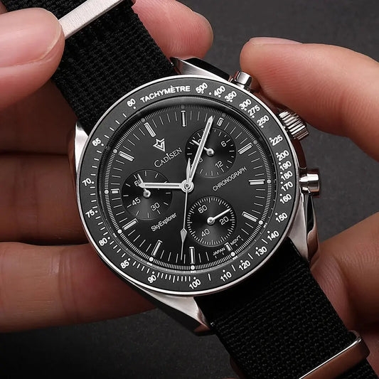 CADISEN New Men's Watches Luxury Quartz Wrist Watch For Men Sapphire AR Coated Tech Triumph Shop