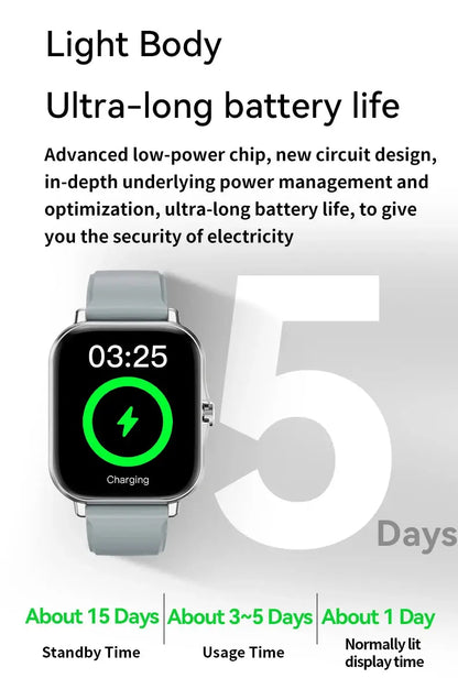 LAXASFIT 2025 New Smart Watch Bluetooth Talk Full Touch Screen Heart Rate Monitor Sports Fitness Smart Watch Men Women Gift - Tech Triumph Shop