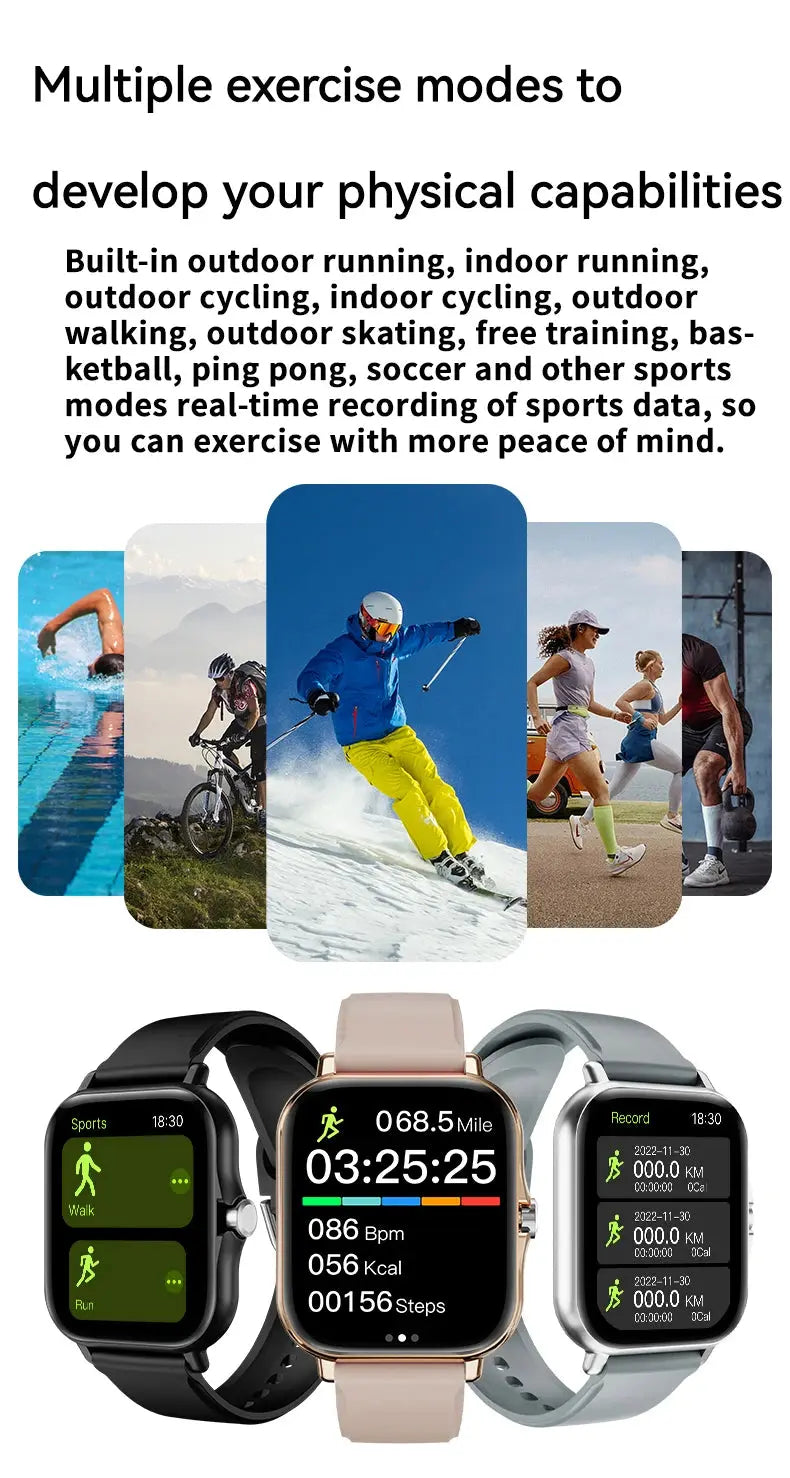 LAXASFIT 2025 New Smart Watch Bluetooth Talk Full Touch Screen Heart Rate Monitor Sports Fitness Smart Watch Men Women Gift - Tech Triumph Shop