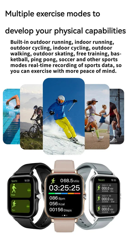 LAXASFIT 2025 New Smart Watch Bluetooth Talk Full Touch Screen Heart Rate Monitor Sports Fitness Smart Watch Men Women Gift - Tech Triumph Shop