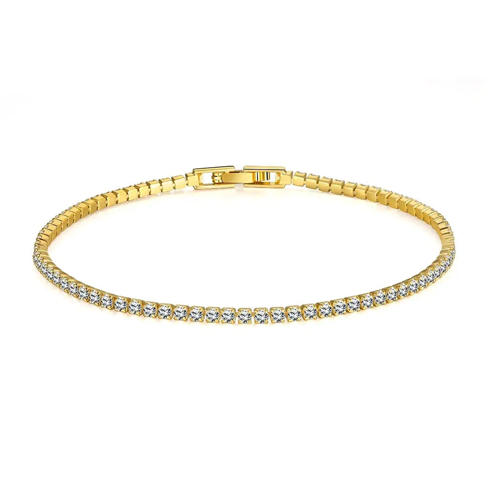 Solid 18K 14K Gold Moissanite Tennis Bracelet for Women D VVS1 Round 925 Sterling Silver Luxury Bracelet for Engagement Tech Triumph Shop