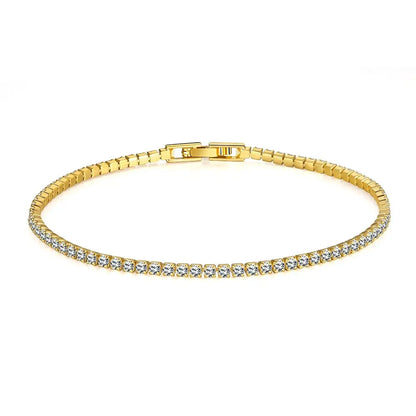 Solid 18K 14K Gold Moissanite Tennis Bracelet for Women D VVS1 Round 925 Sterling Silver Luxury Bracelet for Engagement Tech Triumph Shop