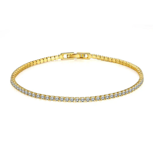 Solid 18K 14K Gold Moissanite Tennis Bracelet for Women D VVS1 Round 925 Sterling Silver Luxury Bracelet for Engagement Tech Triumph Shop