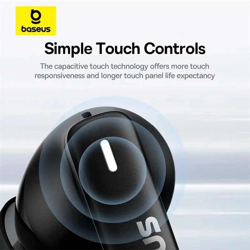 Baseus Bowie E19 Wireless Earphones Bluetooth 5.3 Big Bass 12mm Drivers IPX5 Waterproof Earbuds 33Hrs Battery Life Headphones Tech Triumph Shop