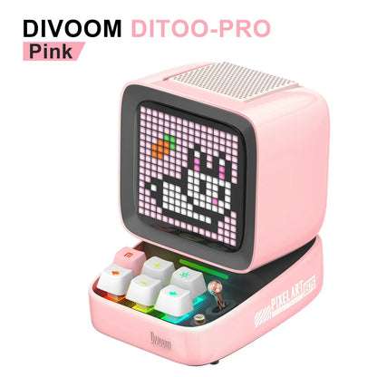 Divoom Ditoo-Pro Retro Pixel Art Bluetooth Portable Speaker Alarm Clock DIY LED Display Board, Cute Gift Home Light Decoration Tech Triumph Shop
