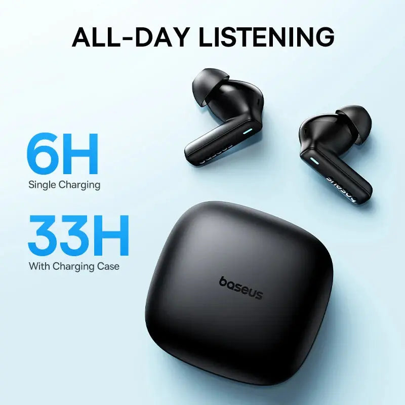 Baseus Bowie E19 Wireless Earphones Bluetooth 5.3 Big Bass 12mm Drivers IPX5 Waterproof Earbuds 33Hrs Battery Life Headphones Tech Triumph Shop