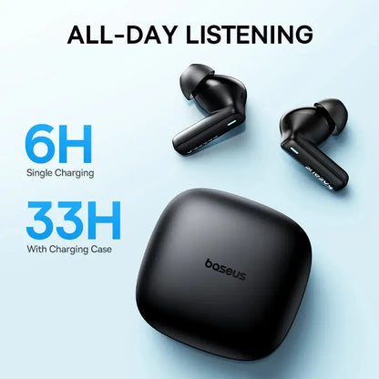 Baseus Bowie E19 Wireless Earphones Bluetooth 5.3 Big Bass 12mm Drivers IPX5 Waterproof Earbuds 33Hrs Battery Life Headphones Tech Triumph Shop