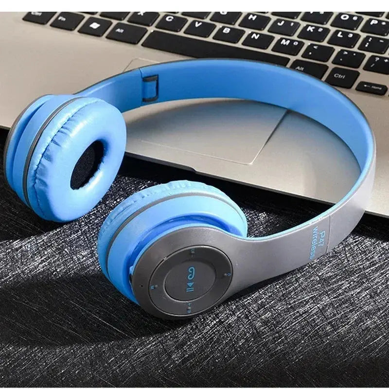 P47 Wireless bluetooth headphone With Mic Noise Cancelling Headsets Stereo Sound Earphones Sports Gaming Headphones Supports PC Tech Triumph Shop