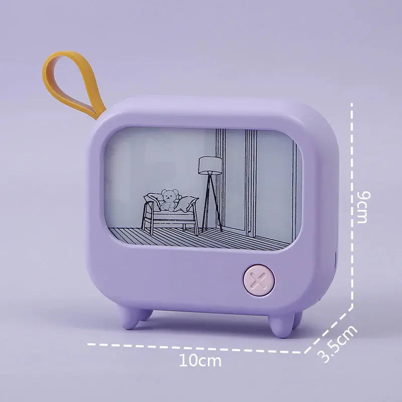 TV Painting Night Light Led Cute Child Learning Table Lamp Room Home Decoration Atmosphere Lighting Mini Desktop Birthday Gift Tech Triumph Shop