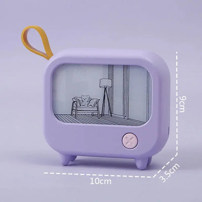 TV Painting Night Light Led Cute Child Learning Table Lamp Room Home Decoration Atmosphere Lighting Mini Desktop Birthday Gift Tech Triumph Shop