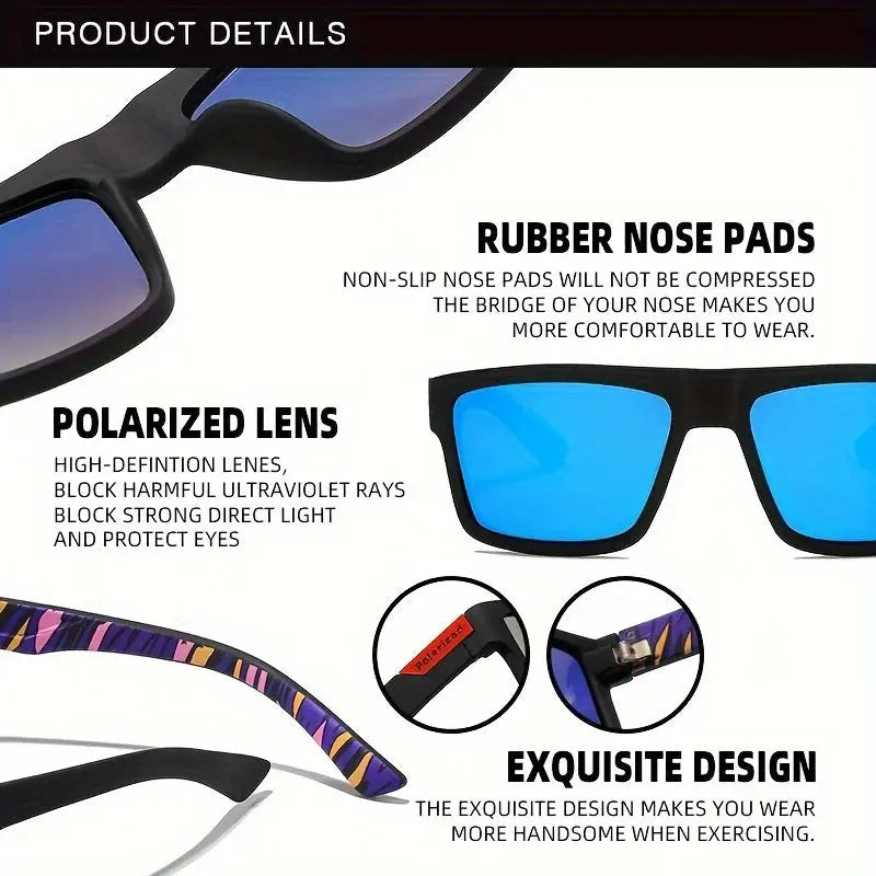 Fashion Vintage Square Polarized Sunglasses Men Women Driving Fishing Luxury Brand Designer Sun Glasses Driver's Eyewear UV400 Tech Triumph Shop
