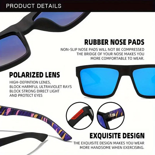Fashion Vintage Square Polarized Sunglasses Men Women Driving Fishing Luxury Brand Designer Sun Glasses Driver's Eyewear UV400 Tech Triumph Shop
